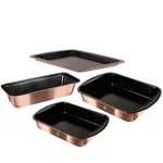 Berlinger Haus leivinvuokasetti Metallic Line, Rose Gold Edition, 4 kpl