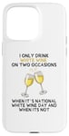 Coque pour iPhone 15 Pro Max Vin blanc drôle pour femmes amatrices de vin blanc