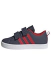 adidas Mixte Enfant VS Pace 2.0 Hook and Loop Shoes Kids Chaussures, Shadow Navy/Better Scarlet/FTWR White, 35 EU