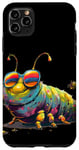 Coque pour iPhone 11 Pro Max Lunettes de soleil colorées Caterpillar Insect