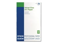 Epson Fine Art Velvet - Papier velouté - A3 plus (329 x 423 mm) 20 feuille(s) - pour Stylus Pro 4900 Spectro_M1; SureColor P400, P800, SC-P10000, P20000, P400, P6000, P8000