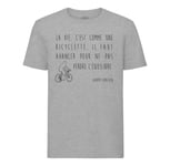 T-Shirt Homme Col Rond Citations Célèbres Albert Einstein La Vie C'est Comme Une Bicyclette Il Faut Avancer Pour Ne Pas Perdre L'équilibre