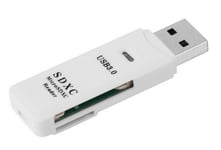 USB 3.0 kortlæser - Hvid