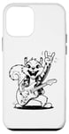 Coque pour iPhone 12 mini Squirrel jouant de la guitare rock and roll hommes femmes rock band