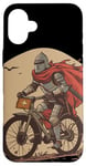 iPhone 16 Plus Funny Girl's bike with medieval Knight for Boys and Girls Case