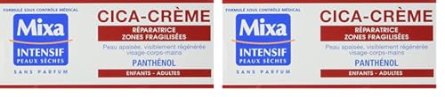 Mixa Intensif Peaux Sèches - Cica-Crème Réparatrice Zones Fragilisées - 50 ml (Lot de 2)