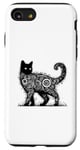 Coque pour iPhone SE (2020) / 7 / 8 T-shirt mystique chat mystique chat mandala mystique