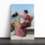 Big Box Art Canvas Print Wall Art John William Godward A Signal | Mounted and Stretched Box Frame Picture | Home Decor for Kitchen, Living, Dining Room, Bedroom, Hallway, Multi-Colour, 30x20 Inch