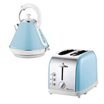 SQ Professional Breakfast Set 2pc Kettle 2200W & 2 Slice Toaster 900W (Dainty Skyline Blue)