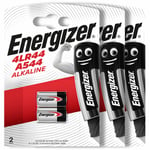 6 X Energizer Alcaline 4LR44 A544 Piles 6V PX28A 476A Paquet De 2