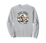 Retro Vintage Wolf Creek Colorado Ski Resort Winter Skiing Sweatshirt