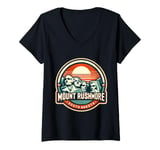 Womens Mount Rushmore South Dakota Souvenir Memorabilia Vintage Sun V-Neck T-Shirt