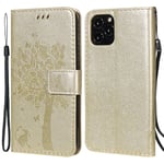 Trolsk Imprint Tree Wallet (iPhone 12/12 Pro) - Guld