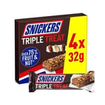 Snickers Triple Treat Fruit & Nut Chocolate Bars, Healthy Snacks 4 X 32G