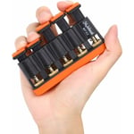 Outil d'exercice de doigt Force réglable Accessoire pour Guitare Piano-Exerciseur de doigt-orange noir