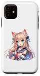 Coque pour iPhone 11 Costume de marin mignon chat fille