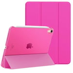 MoKo Coque pour iPad Air 6e Génération 11 Pouces M2 2024/iPad Air 5e Gén 2022/iPad Air 4e Gén 2020, Étui pour iPad Air 11" avec Coque Rigide Translucide, Coque pour iPad Air 6/5/4, Rouge Pitaya