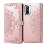 DOHUI Case for Xiaomi Redmi Note 10 Pro, Premium PU Leather Flip Wallet Case with Kickstand Card Slots Magnetic Closure Protective Cover for Xiaomi Redmi Note 10 Pro (Rosegold)