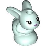 LEGO Minifigure Accessory Light Aqua Bunny / Rabbit, Friends, Baby, Sitting