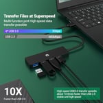 BIGBIG WON Hub USB C, 4 in 1 USB C Hub LAN avec Transfert Rapide des Données, Adaptateur Multiport USB C pour Ordinateur de Bureau, MacBook Pro/Air et Autres Ordinateurs Portables