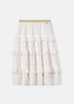 Angel & Rocket Girls Annabelle Ivory Lace Ruffle Skirt - White - Size 3Y