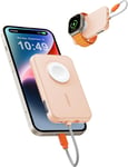 Batterie Externe 5000mah, Mini Power Bank 20w Pd Charge Rapide Avec 3 Sorties Et 2 Entrées Chargeur Portable Avec Affichage Numérique Led Pour Iphone/Ipad/Apple Watch/Android