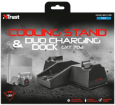 TRUST 21013 GXT 702 PS4 VERTICAL COOLING STAND WITH 2 FANS & DUO CHARGING DOCK