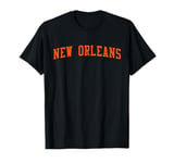 New Orleans LA Varsity Style NOLA Big Easy Throwback Orange T-Shirt