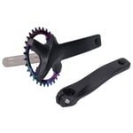 DAUERHAFT Safe High Strength Crank Arm Accessory Mountain Bike Crankset,for Cycling(black)