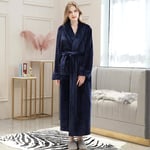 Men Long Thick Warm Flannel Bath Robe Plus Size Women Robes Coral  Bathrobe for Winter Dressing Gown Male Kimono Sleepwear XL Womennavy Livraison Gratuite