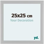 Yd. - Cadre Photo 25x25cm Blanc Grain de Bois mdf Como. - Blanc Grain de Bois