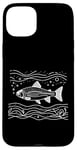 Coque pour iPhone 15 Plus Line Art Poisson Aquariste & Ichtyologiste Truite arc-en-ciel