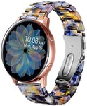 Miimall Resin Strap for Samsung Galaxy Watch 7 FE 6 5 4 40mm 44mm/6 Classic 43mm 47mm/5 Pro 45mm/4 Classic, 20mm Lightweight Band with Stainless Steel Buckle Wristband for Galaxy Watch 7(Bluesea)