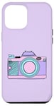 Coque pour iPhone 12 Pro Max Appareil photo aux couleurs pastel de la licorne Photographe