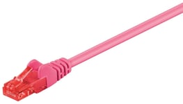 Goobay CAT 6 patchkabel, U/UTP, magenta kopparklädd aluminiumtråd (CCA), 0.5 m