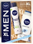 NIVEA MEN XL DUO PACK SENSITIVE ANTI PERSPIRANT DEODORANT & SHOWER GEL *NEW