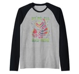 Disney Alice In Wonderland Cheshire Cat Neon All Mad Here Manche Raglan