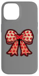 Coque pour iPhone 14 Valentines Day Coquette Bow Cute Heart Ribbon Love Retro