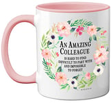 Stuff4 Retirement Gifts for Women, Leaving Gifts for Colleagues Women, Retirement Gift Ideas for Men or Women, Sorry Your Leaving Gifts, 11oz Ceramic Dishwasher Safe Pink Mugs