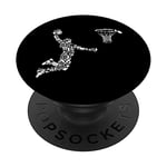 Joueur de basket Athlète Dunk Art Sportif PopSockets PopGrip - Support et Grip pour Smartphone/Tablette avec un Top Interchangeable