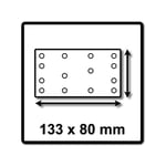 Stf P100 RU2/50 Bande abrasive Rubin 2, 80 x 133 mm, pour ponceuse à glissement rts 400, rtsc 400, rs 400, rs 4, ls 130, 100 pcs. (2x 499049)