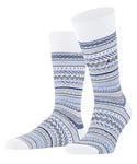 Burlington Men's Disrupted Stripe M SO Cotton Patterned 1 Pair Socks, White (White 2000), 6.5-11