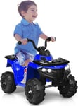 Voiture Quad Buggy Electrique 6V Moto Electrique Enfants Vehicule Electrique Avant Arriere Volume Reglable Bleu