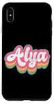 Coque pour iPhone XS Max Alya Prénom Fille Vintage Années 70 80 Personnalisé