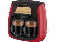 Sencor Filter Coffee Maker Sce 2101Rd Filter Coffee Machine In A Set Of 2 Glasses