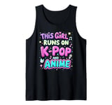 This Girl Runs On K-pop And Anime Cute Fan Tank Top