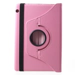 Litchi Skin Fodral med Stativ till Huawei MediaPad T5 10 - Rosa