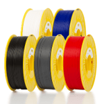 $ 123-3D PLA Filament starterpack | svart, grå, vit, röd, blå | 1,75mm | 1,1 kg/st