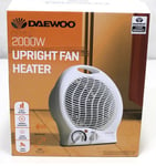 Round UP  DAEWOO® 2kw 2000w Portable Electric Adjustable Fan Heater Hot Cool Air