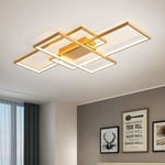 Ganeed - Dimmable Plafonnier 50W, Plafonnier led Or Carré 3 Couleurs avec Télécommande 3 Couleurs, Lustre led Moderne Éclairage Lampe de Plafond